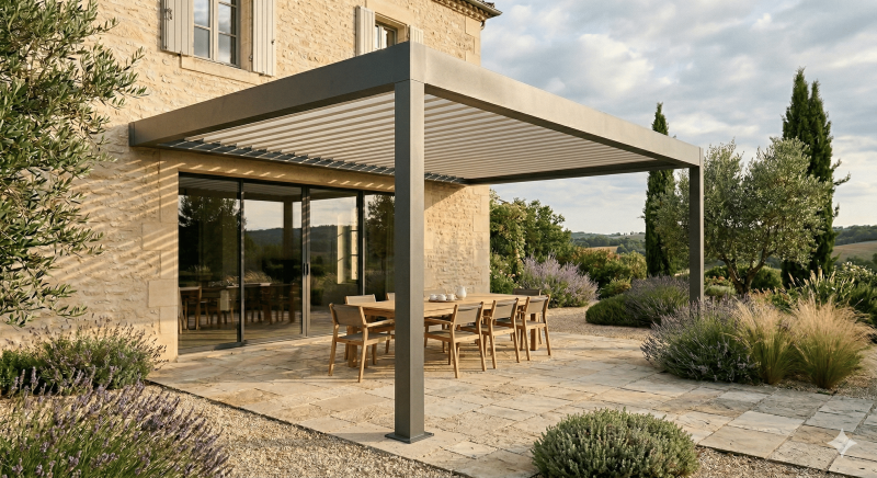 Vente et installation de pergola bioclimatique 6x4 à Gourdon (46)