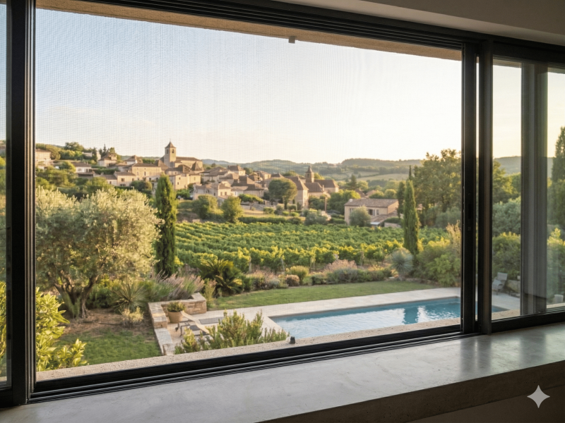 Fabricant et installateur de moustiquaires sur mesure pour baie vitrée à Gourdon (46) dans le Lot