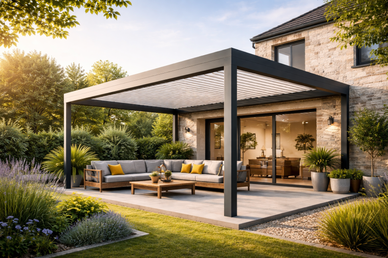 L'art de l'Outdoor Living : transformez votre terrasse avec l'installation d'une pergola à Gramat (46)